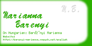 marianna barenyi business card